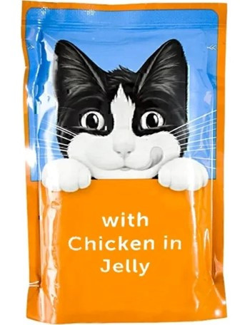 پوچ گربه فلیکس با طعم مرغ در ژله Felix Cat Pouch Chicken In Jelly وزن 85 گرم